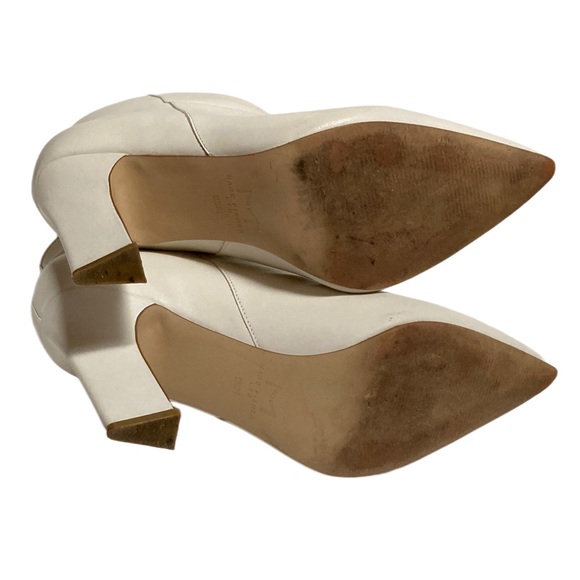 MARC FISHER MASINA POINTED TOE LEATHER WESTERN BOOTIE WOMENS SIZE 9.5 WHITE - Picture 7 of 11